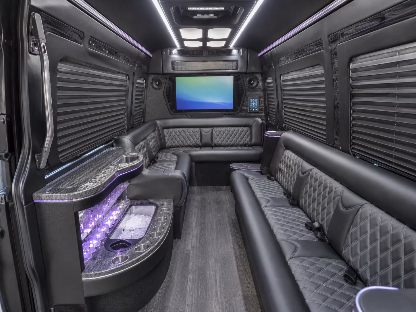 stamford party bus interior